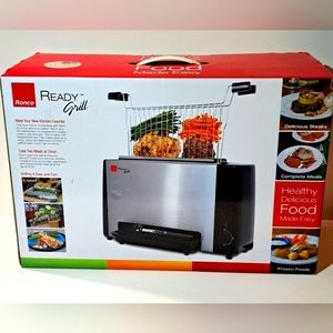 Ronco Stainless Steel Ready Grill Black Kitchen Home Appliances